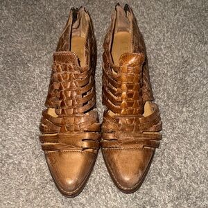 Women's Brown BedStu Leather Shoes